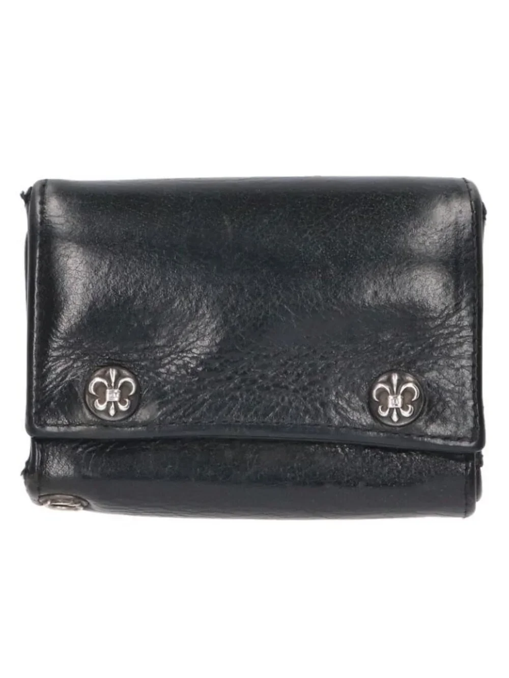 Chrome Hearts BS Flare Button Leather Wallet